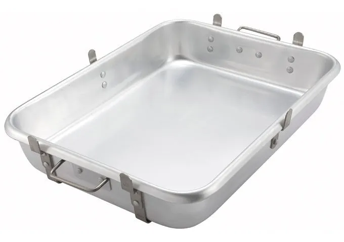 Winco Alrp-1824L Roasting Pan, Straps & Lugs, Aluminum