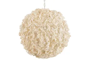 Wood Bead Ball Pendant Lamp, Diameter 24 Inches