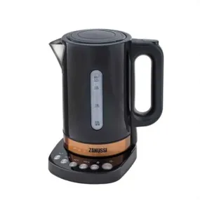 Zanussi ZEK-1290D-BK 3000W 1.7L Digital Cordless Kettle - Black and Gold